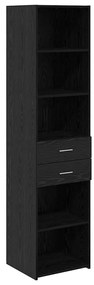 vidaXL Highboard Μαύρη Οξυά 45 x 42,5 x 185 εκ. Επεξεργασμένο ξύλο