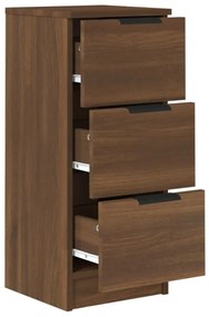 vidaXL Συρταριέρες 2 τεμ. Καφέ Δρυς 30x30x70 εκ. Επεξεργασμένο Ξύλο