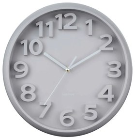 Ρολόι Τοίχου Elevated Classic Numbers KA6052WG Φ33,5cm Warm Grey Karlsson Πολυστερίνη