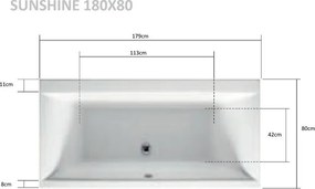Acrilan Sunshine - Ακρυλική Μπανιέρα 180x80 εκ - Maxxcoat