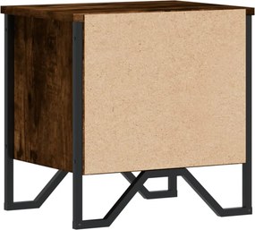 vidaXL Κομοδίνο Καπνιστή Δρυς 2 τεμ. 40x30x40 εκ. Επεξεργασμένο Ξύλο