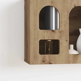 vidaXL Κρεμαστό ντουλάπι με ράφι Επιτοίχιο Artisan Oak 60 x 20 x 40 εκ