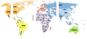 Εικόνα 5 μερών πρωτότυπος παγκόσμιος χάρτης - 200x100