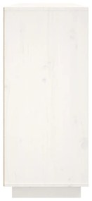 Ντουλάπι Λευκό 120 x 35 x 80 εκ. από Μασίφ Ξύλο Πεύκου - Λευκό