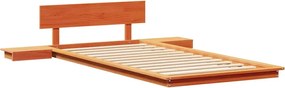 vidaXL Σκελετός Κρεβατιού Καφέ 75 x 190 cm ξύλο
