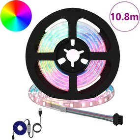 vidaXL Λωρίδα LED 12 pcs Μαύρο και Διαφανές 900 χιλιοστά