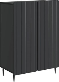 vidaXL Πλαϊνό γραφείο Μαύρο 66 x 34,5 x 92 εκ. Επεξεργασμένο Ξύλο