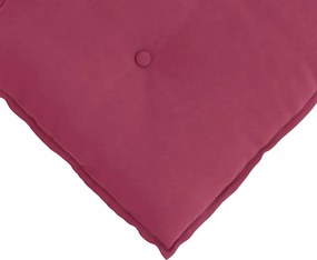 vidaXL Μαξιλάρι Πλάτης Κόκκινο 80 x 50 cm Υφασμάτινο Κορντουρά