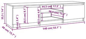 ΈΠΙΠΛΟ ΤΗΛΕΟΡΑΣΗΣ ΚΑΦΕ ΔΡΥΣ 140X40X35,5 ΕΚ. ΑΠΟ ΕΠΕΞΕΡΓ. ΞΥΛΟ 815359