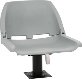 vidaXL Κάθισμα Σκάφους Πτυσσόμ. 2 τεμ. Γκρι 48x51x41 εκ Χωρίς Μαξιλάρι
