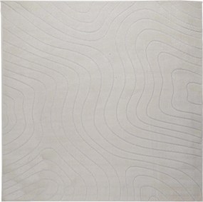 vidaXL Χαλιά χώρου τετράγωνο PALMERAS Κρεμ 120 x 120 cm Πολυεστέρας