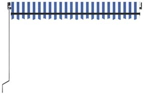 Τέντα Συρόμενη Χειροκίνητη Μπλε / Λευκό 450 x 350 εκ. - Μπλε