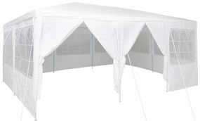 vidaXL Σκηνή Πάρτυ Λευκό 600 x 400 x 266 εκ Πολυεστέρας και Χάλυβας