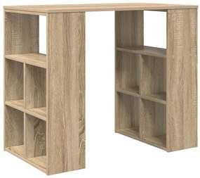 vidaXL Γραφείο με ράφι Sonoma Δρυς 90 x 50 x 75 εκ. Επεξεργασμένο ξύλο