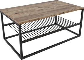 Τραπεζάκι Σαλονιού Πεύκο Μαύρο BOGAL 95x55x42