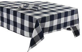 Τραπεζομάντιλο και πετσέτες DKD Home Decor 150 x 150 x 0,5 cm Μπλε Λευκό