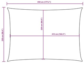 Πανί Σκίασης Ορθογώνιο Λευκό 2,5 x 4,5 μ. από Ύφασμα Oxford - Λευκό