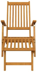 vidaXL Ξαπλώστρες Εξ. Χώρου με Υποπόδια 2 τεμ. από Μασίφ Ξύλο Ακακίας