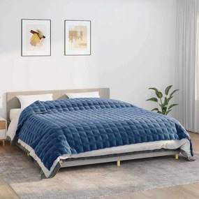 VidaXL Κουβέρτα Βαρύτητας Μπλε 235 x 290 εκ. 15 κ. Υφασμάτινη