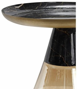 Βοηθητικό Τραπέζι DKD Home Decor Δίχρωμα Κρυστάλλινο Σίδερο 60 x 60 x 57 cm