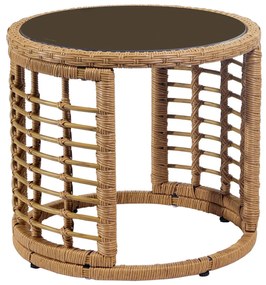 Τραπέζι Bonzo Φυσικό 45 x  x 40, Χρώμα: Natural, Υλικό: Wicker, Μέταλλο