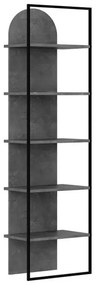 Βιβλιοθήκη Archy Megapap χρώμα γκρι ρετρό 53x31,7x180εκ.