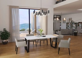 Τραπέζι Kingsale II-Leuko-185 x 90