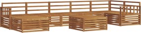 vidaXL Σειρά Καναπέ Εξωτερικού 8 pcs Φυσικό