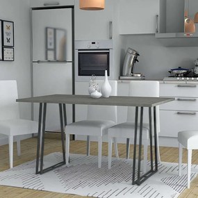 Τραπέζι Gable 0128602 140x80x76cm Anthracite Melamine, Metal