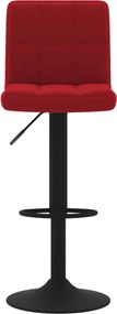 vidaXL Σκαμπό Μπαρ 2 τεμ. Μπορντό Βελούδινα