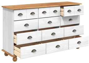 vidaXL Συρταριέρα 'ASKIM' Λευκή 79x40x133.5 cm Στερεό Ξύλο Πεύκου