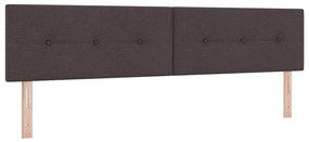 vidaXL Κρεβάτι box spring με στρώμα με στρώμα Σκούρο καφέ Σκούρο καφέ
