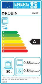 Εντοιχιζόμενος φούρνος Robin RW-105 μπεζ 80lt