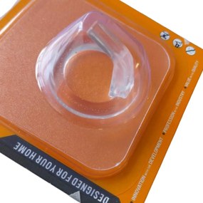 Διάφανη Αυτοκόλλητη Κρεμάστρα Γάντζος Τοίχου Φ3.50cm