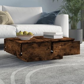 vidaXL Τραπεζάκι Σαλονιού Καπνιστή Δρυς 90x60x31 εκ Επεξεργασμένο Ξύλο