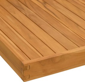 vidaXL Δίσκος Σερβιρίσματος 70 x 70 εκ. από Μασίφ Ξύλο Teak