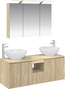 vidaXL Σετ Ντουλαπιών Μπάνιου 4 pcs Sonoma Δρυς Επεξεργασμένο Ξύλο