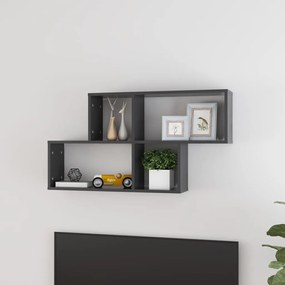 vidaXL Ράφι Τοίχου Γκρι 100 x 18 x 53 εκ. από Μοριοσανίδα