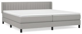 ΚΡΕΒΑΤΙ BOXSPRING ΜΕ ΣΤΡΩΜΑ ΑΝΟΙΧΤΟ ΓΚΡΙ 200X200 ΕΚ. ΥΦΑΣΜΑΤΙΝΟ 3129897