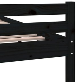 vidaXL Πλαίσιο Κρεβατιού Μαύρο 120 x 200 εκ. από Μασίφ Ξύλο