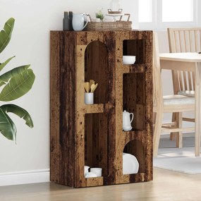 vidaXL Πλαϊνό γραφείο ELST Παλιό ξύλο 59 x 35 x 100,5 εκ