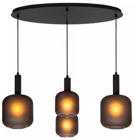 Φωτιστικό Κρεμαστό Lucide 45405-04-30 ELOISE Μαύρο Ματ (Black Mat)|Ανθρακί (Anthracite)