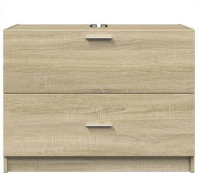 vidaXL Ντουλάπι Νιπτήρα Sonoma Δρυς 78x37x59 εκ. Επεξεργασμένο Ξύλο