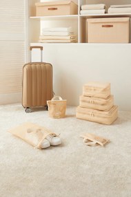 Stewehome Σετ οργάνωσης βαλίτσας με πλεκτή ψάθα 6 τεμαχίων Μπεζ