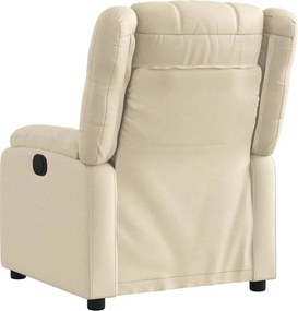 vidaXL Πολυθρόνα Ανακλινόμενη Ηλεκτρική Κρεμ Υφασμάτινη
