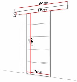Συρόμενες πόρτες Dover 172, 27 kg, Γραφίτης, Πλαστικοποιημένη μοριοσανίδα, Γκρι, Αλουμίνιο | Epipla1.gr