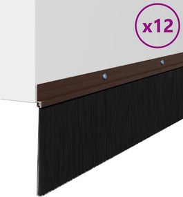 vidaXL Σφραγίδες πόρτας με βούρτσες που προσαρτώνται 12 τμχ. 100 cm