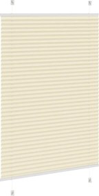vidaXL Πλισέ περσίδα Κρέμα 90x100 cm Πλάτος υφάσματος 89,4 cm