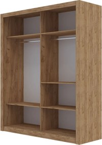 Ντουλάπα Reflex Χρυσό Δρυς 180x60x215cm