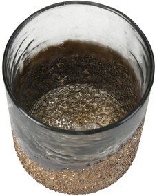 Κηροπήγιο ArteLibre Χρυσό Γυαλί 10x10x13cm